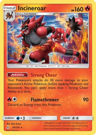 Incineroar 029/214 - Reverse Holofoil SM Unbroken Bonds