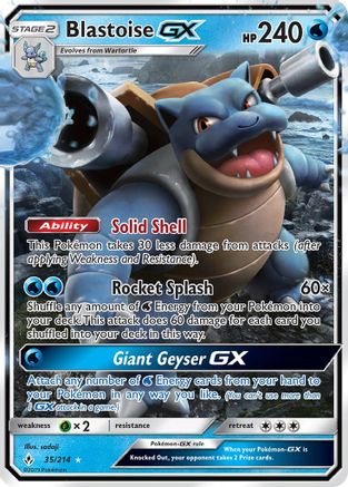 Blastoise GX 035/214 - Holofoil SM Unbroken Bonds