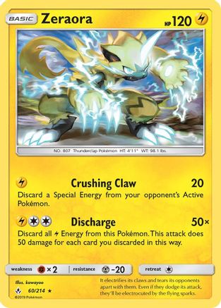 Zeraora 060/214 - Reverse Holofoil SM Unbroken Bonds