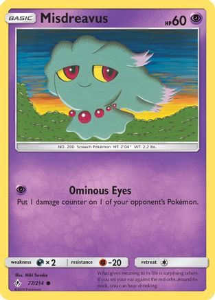 Misdreavus 077/214 - Reverse Holofoil SM Unbroken Bonds