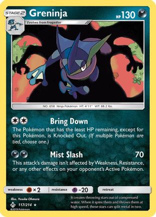 Greninja 117/214 - Reverse Holofoil SM Unbroken Bonds