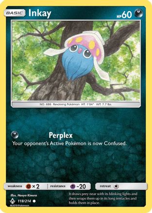 Inkay 118/214 - Reverse Holofoil SM Unbroken Bonds