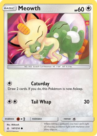 Meowth 147/214 - Reverse Holofoil SM Unbroken Bonds