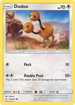 Doduo 150/214 SM Unbroken Bonds
