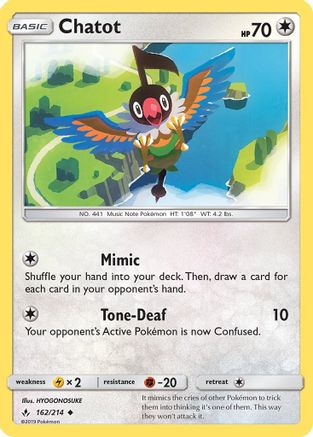 Chatot 162 SM Unbroken Bonds