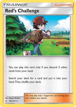 Red's Challenge 184/214 - Reverse Holofoil SM Unbroken Bonds