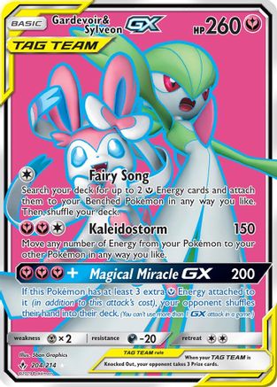 Gardevoir & Sylveon GX (204) (Full Art) (204) 204/214 - Holofoil SM Unbroken Bonds