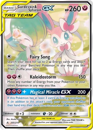 Gardevoir & Sylveon GX (205) (Alternate Full Art) (205) 205 - Holofoil SM Unbroken Bonds