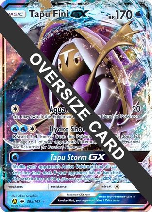 Tapu Fini GX - 39a/147/147 - Holofoil Jumbo Cards