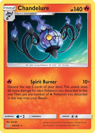 Chandelure 030/236 - Reverse Holofoil SM Unified Minds
