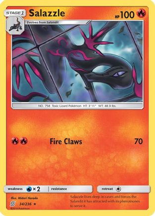 Salazzle (34) (34) 034 - Reverse Holofoil SM Unified Minds