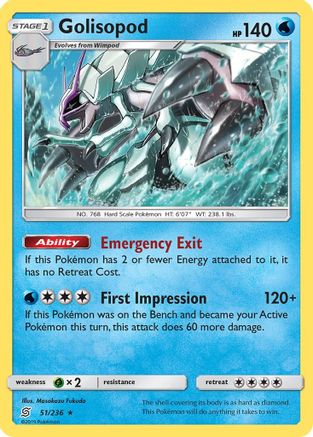 Golisopod 051/236 - Reverse Holofoil SM Unified Minds