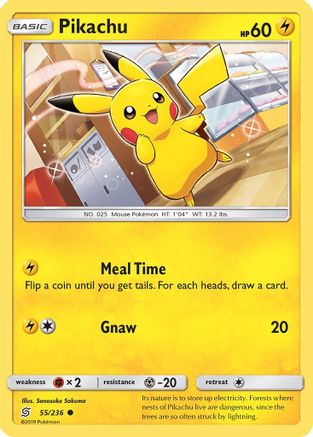 Pikachu (55) (55) 055/236 - Reverse Holofoil SM Unified Minds