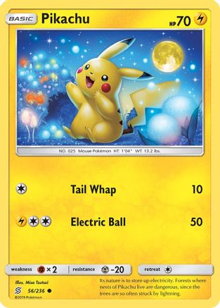 Pikachu (56) (56) 056/236 - Reverse Holofoil SM Unified Minds
