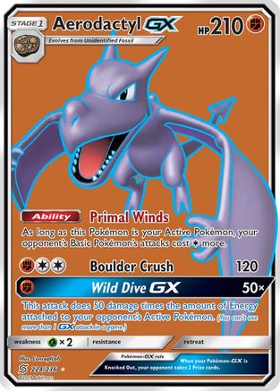 Aerodactyl GX (Full Art) 224 - Holofoil SM Unified Minds