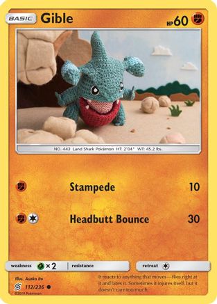 Gible 112/236 - Reverse Holofoil SM Unified Minds