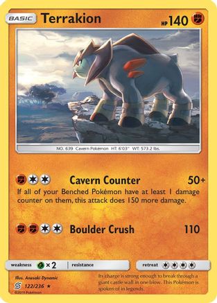 Terrakion 122 - Reverse Holofoil SM Unified Minds