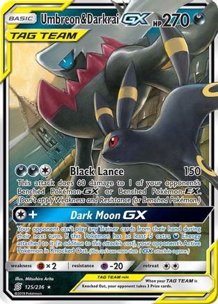 Umbreon & Darkrai GX 125/236 - Holofoil SM Unified Minds