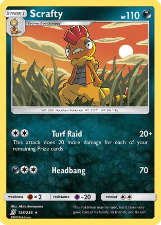 Scrafty 138 - Reverse Holofoil SM Unified Minds