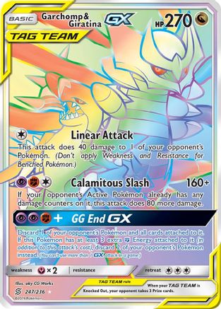 Garchomp & Giratina GX (Secret) 247 - Holofoil SM Unified Minds
