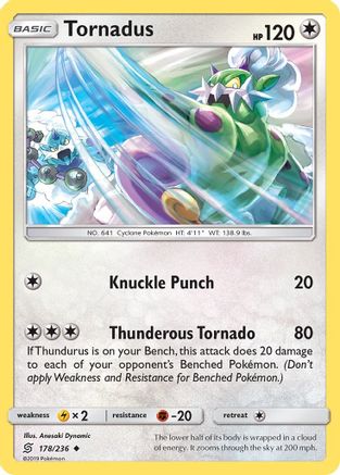 Tornadus 178 - Reverse Holofoil SM Unified Minds