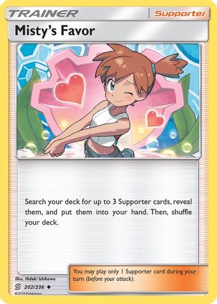 Misty's Favor 202/236 - Reverse Holofoil SM Unified Minds
