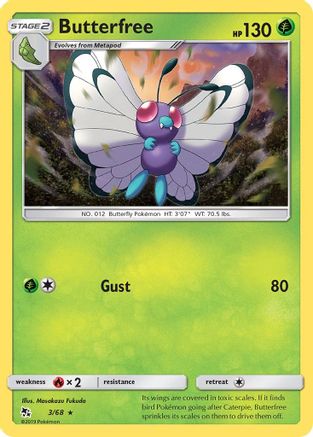 Butterfree 003/68 - Reverse Holofoil Hidden Fates