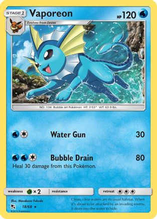 Vaporeon 018 - Reverse Holofoil Hidden Fates