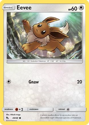 Eevee (49) (49) 049/68 - Reverse Holofoil Hidden Fates