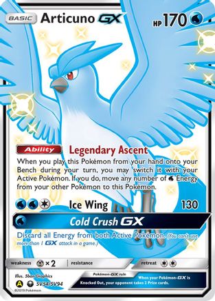 Articuno GX SV54/SV94 - Holofoil Hidden Fates Shiny Vault