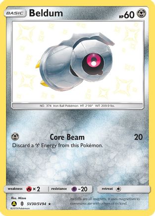 Beldum SV30/SV94 - Holofoil Hidden Fates Shiny Vault