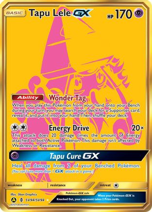 Tapu Lele GX SV94 - Holofoil Hidden Fates Shiny Vault
