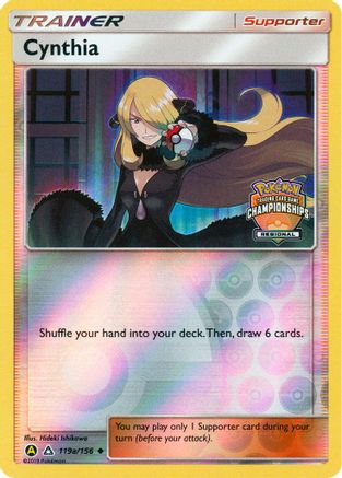 Cynthia (Regional Championships) 119a/156 - Reverse Holofoil League & Championship Cards