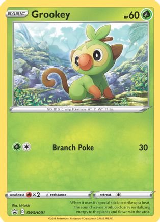 Grookey SWSH001 - Holofoil SWSH Sword & Shield Promo Cards
