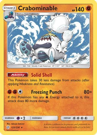 Crabominable 122 SM Cosmic Eclipse