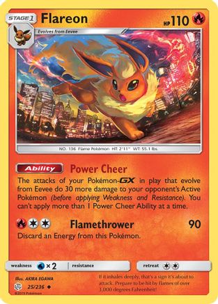 Flareon 025/236 - Reverse Holofoil SM Cosmic Eclipse