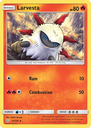 Larvesta 034/236 SM Cosmic Eclipse