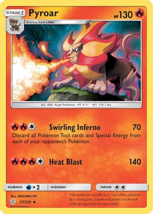 Pyroar 037 - Reverse Holofoil SM Cosmic Eclipse