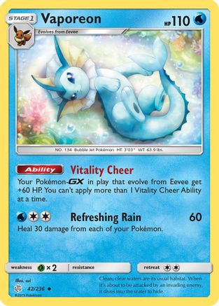 Vaporeon 042/236 SM Cosmic Eclipse