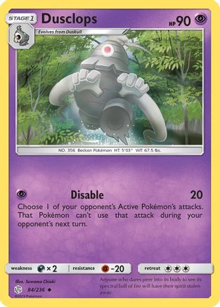 Dusclops 084/236 - Reverse Holofoil SM Cosmic Eclipse