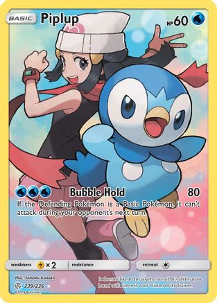 Piplup (Secret) 239/236 - Holofoil SM Cosmic Eclipse