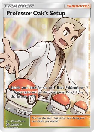 Professor Oak's Setup (Full Art) 233 - Holofoil SM Cosmic Eclipse