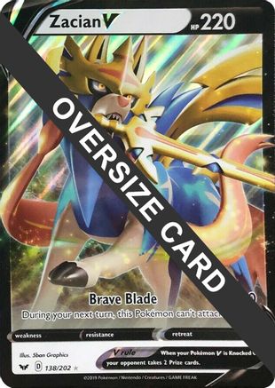 Zacian V 138/202 - Holofoil Jumbo Cards