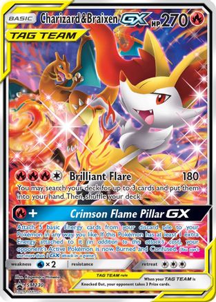 Charizard & Braixen GX SM230 - Holofoil SM Promos