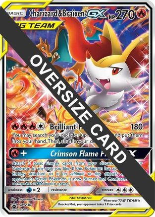 Charizard & Braixen GX (SM Black Star Promo) SM230 - Holofoil Jumbo Cards
