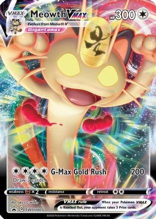 Meowth VMAX SWSH005 - Holofoil SWSH Sword & Shield Promo Cards