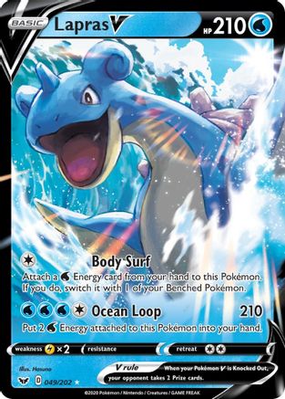 Lapras V 049/202 - Holofoil Sword & Shield Base Set