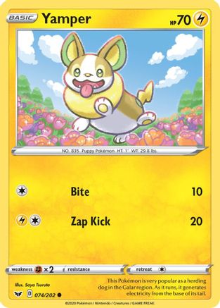 Yamper (074) (074) 074/202 Sword & Shield Base Set