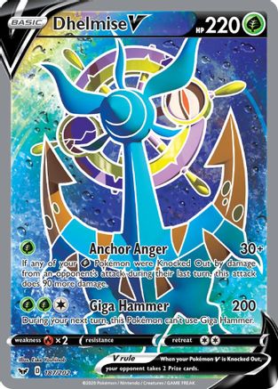 Dhelmise V (Full Art) 187/202 - Holofoil Sword & Shield Base Set
