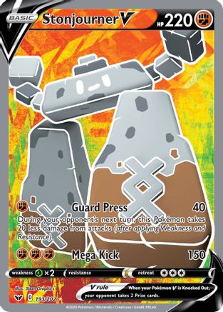 Stonjourner V (Full Art) 193/202 - Holofoil Sword & Shield Base Set